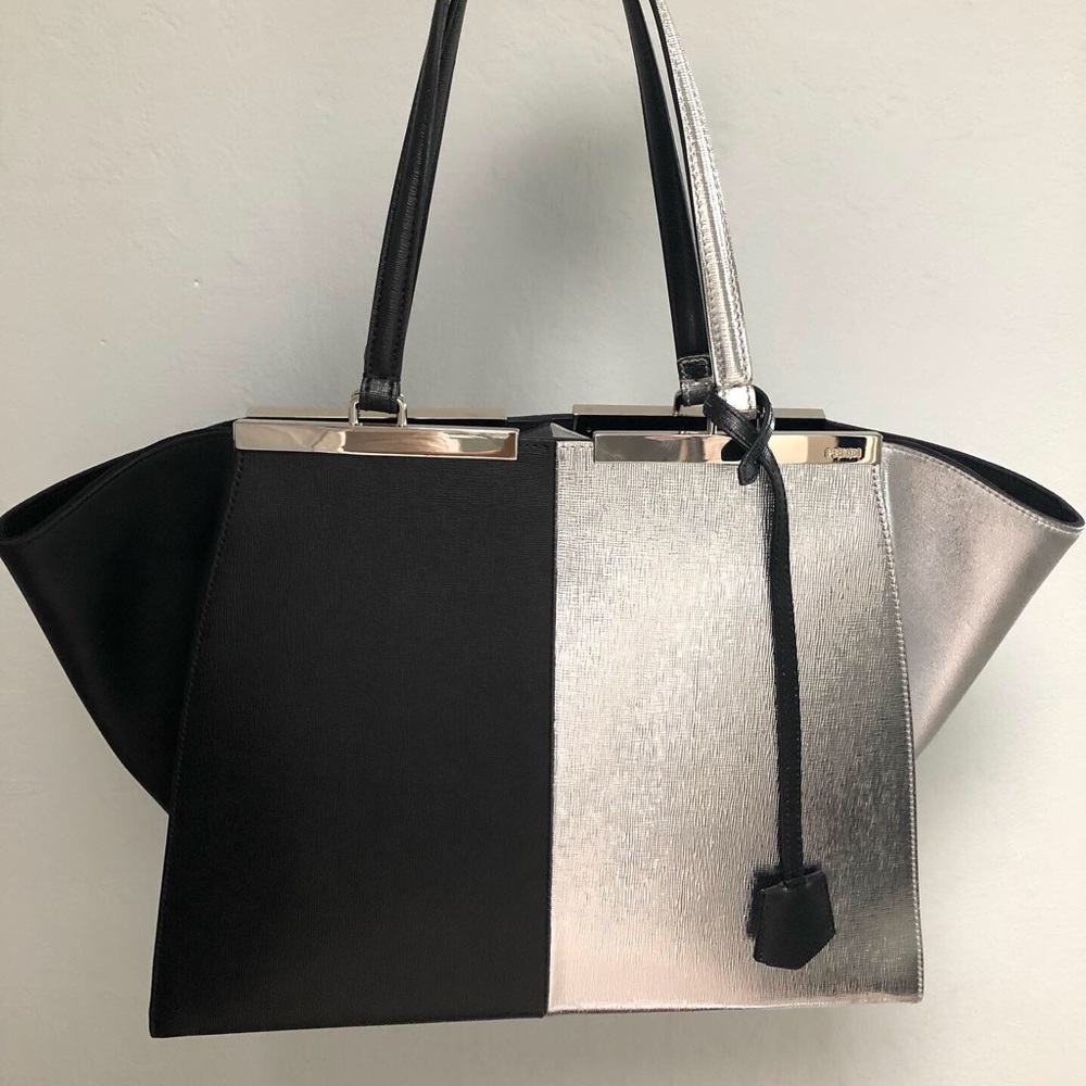 Fendi 3Jours Bag - large, silver, black, rare